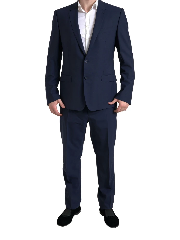 Elegant Blue Martini Slim Fit Two-Piece Suit