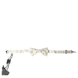 Ivory Fantasy Pattern Adjustable Neck Papillon Bow Tie