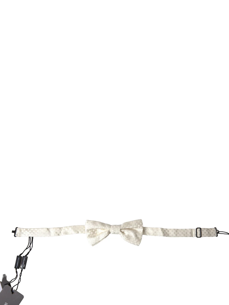 Ivory Fantasy Pattern Adjustable Neck Papillon Bow Tie