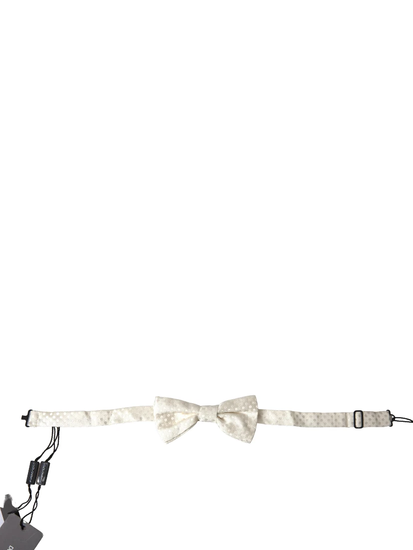 Ivory Fantasy Pattern Adjustable Neck Papillon Bow Tie