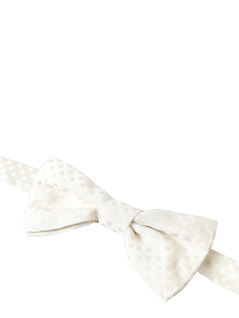 Ivory Fantasy Pattern Adjustable Neck Papillon Bow Tie