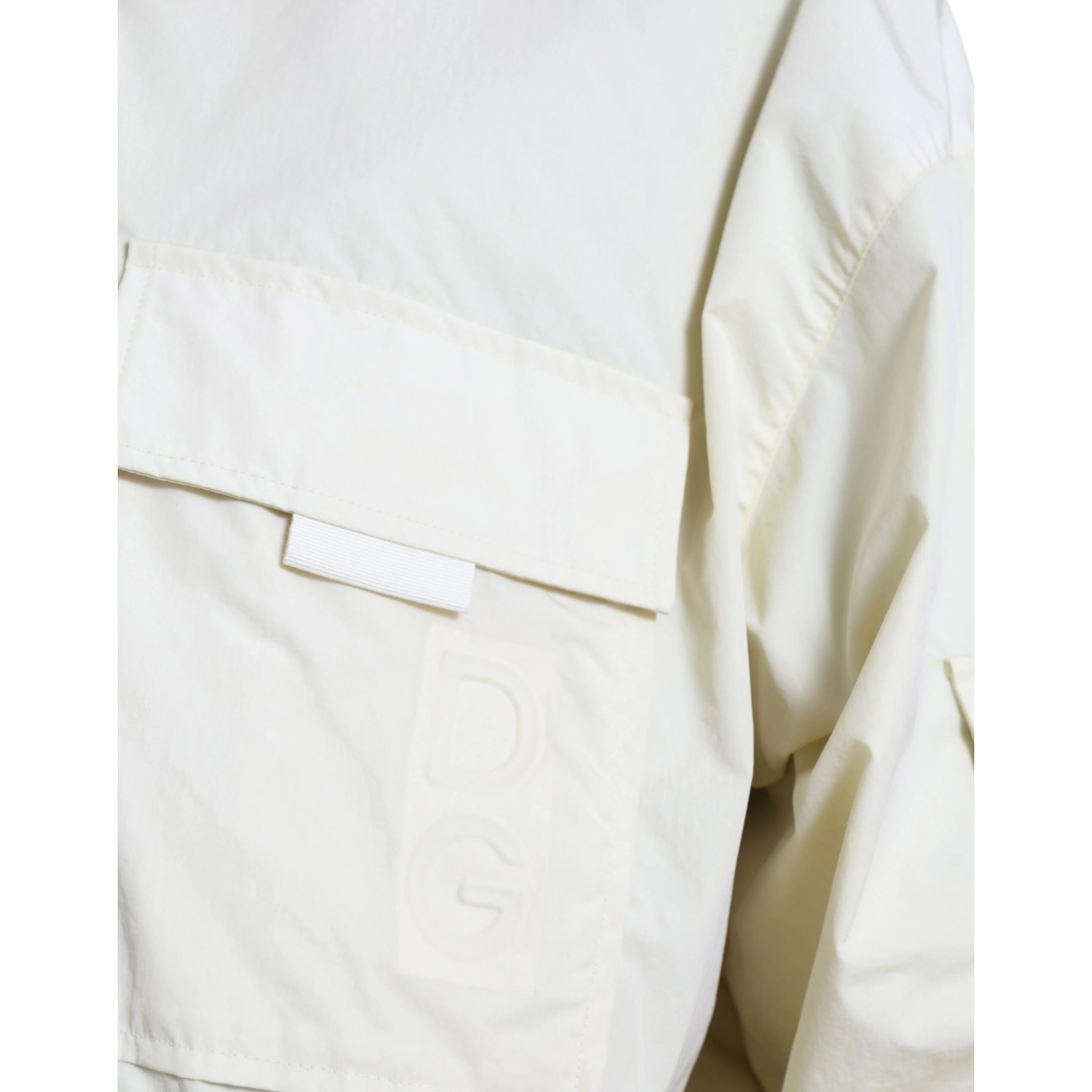 Yellow Nylon Collared Full Zip Parka Jacket
