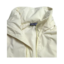 Yellow Nylon Collared Full Zip Parka Jacket