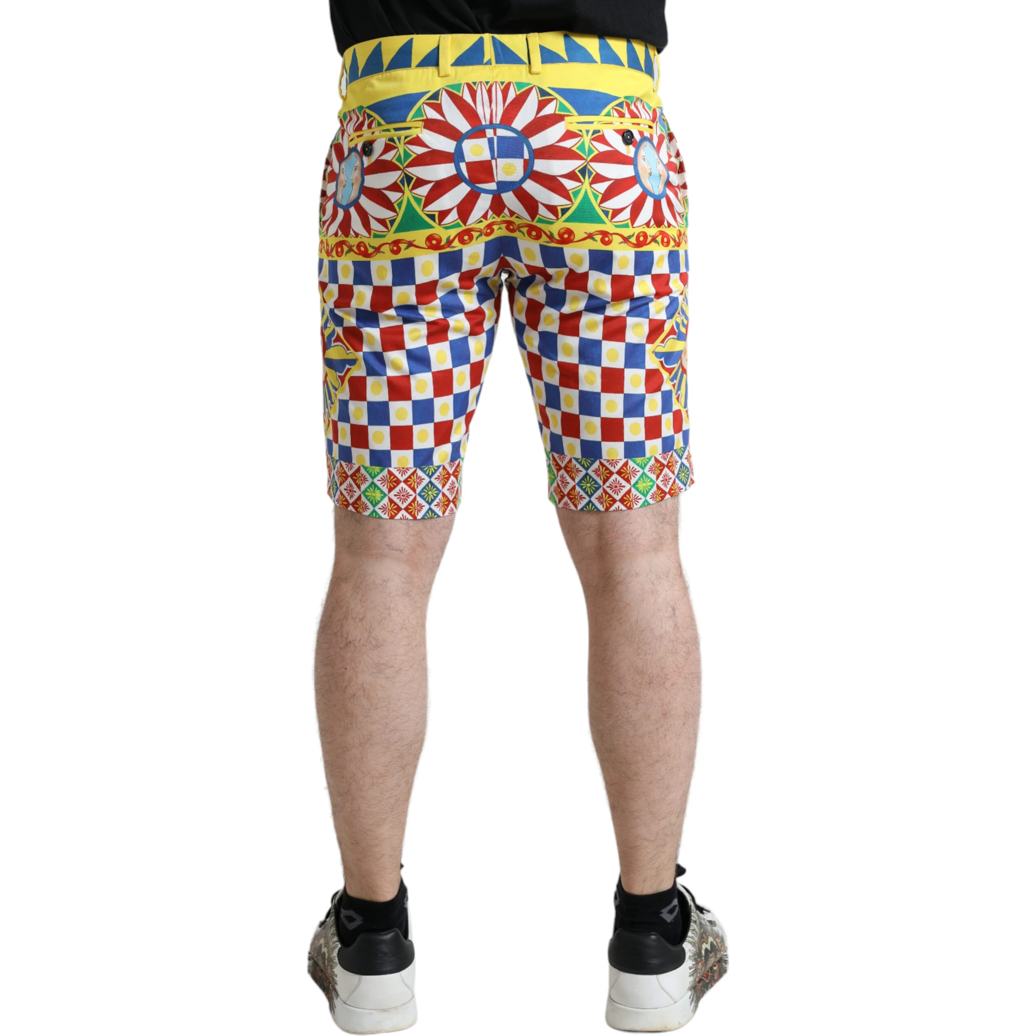 Multicolor Carretto Print Men Bermuda Shorts