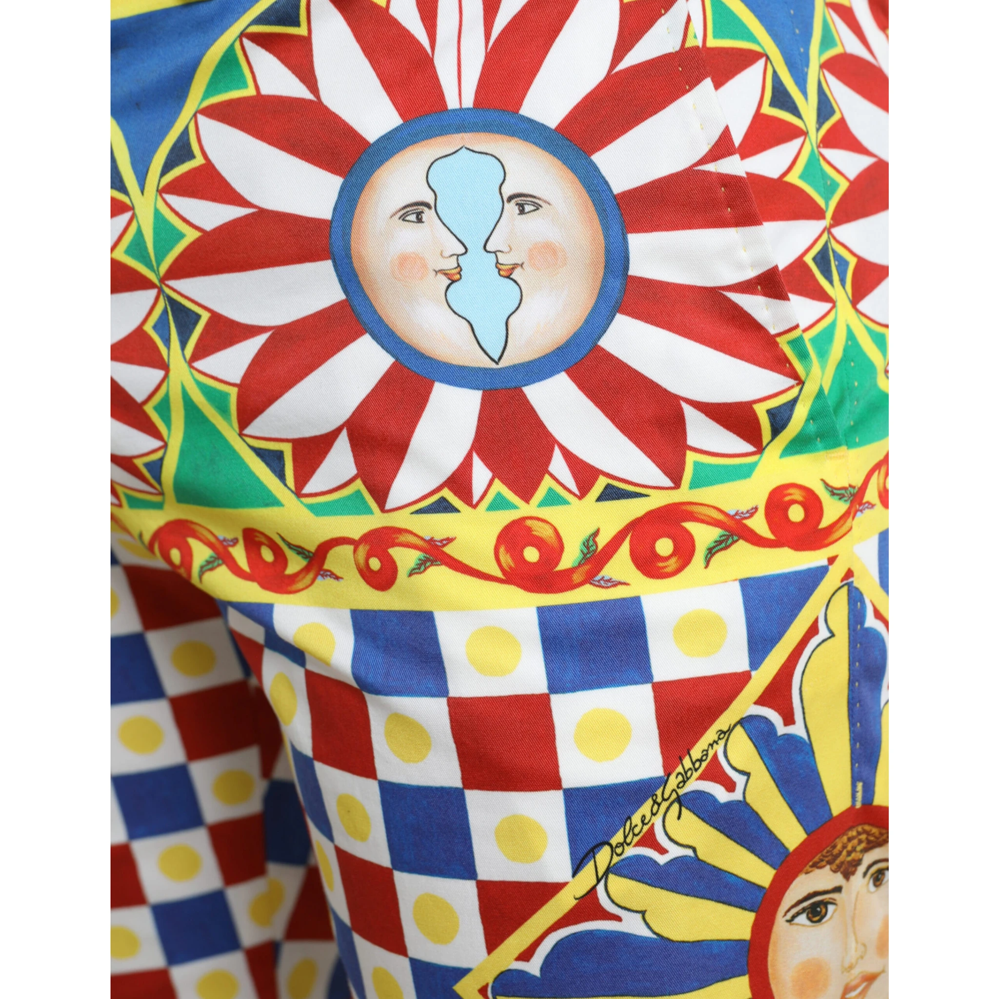 Multicolor Carretto Print Men Bermuda Shorts