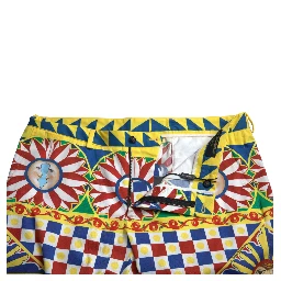 Multicolor Carretto Print Men Bermuda Shorts