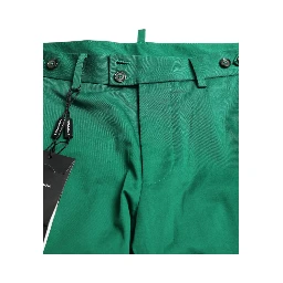 Deep Green Cotton Stretch Men Bermuda Shorts