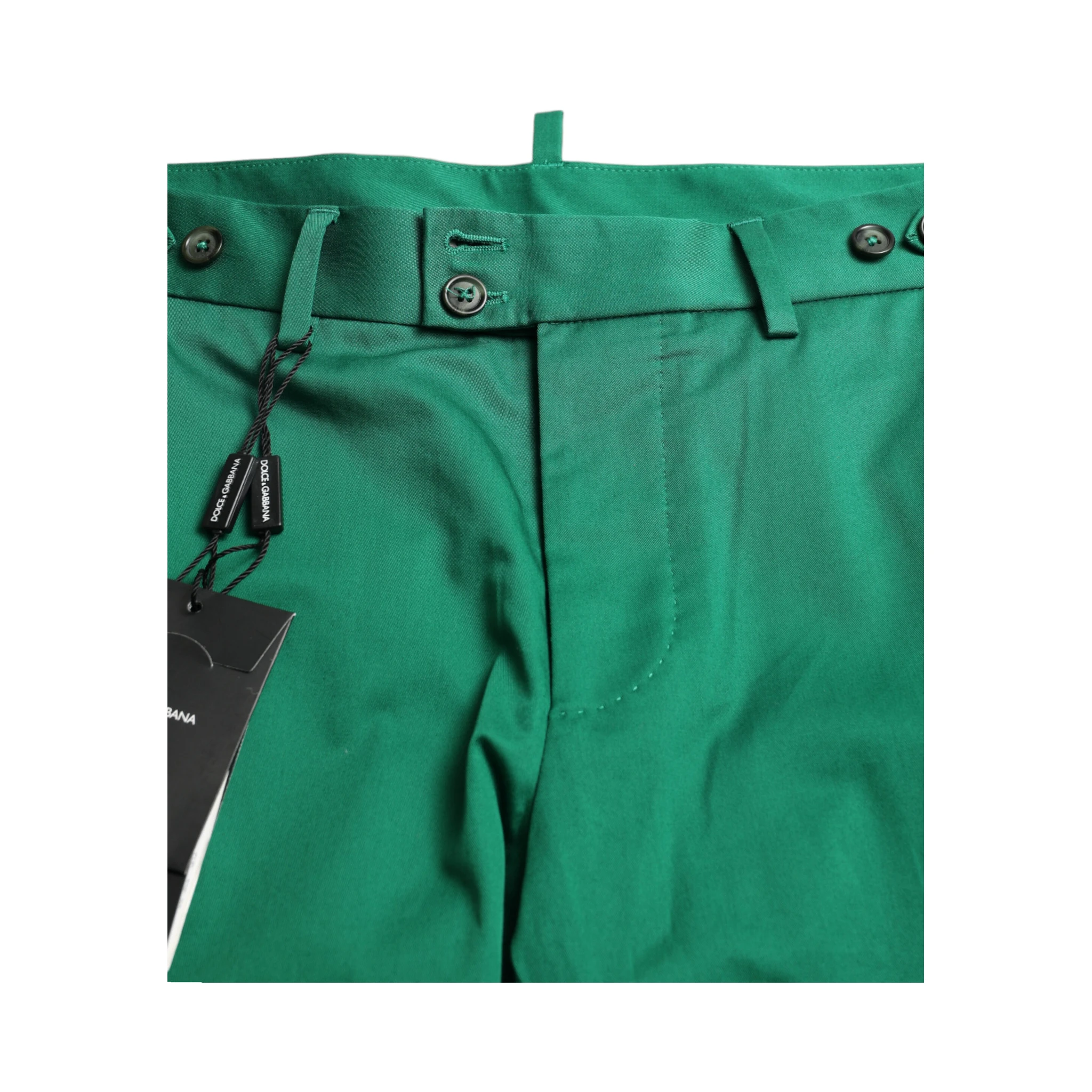 Deep Green Cotton Stretch Men Bermuda Shorts