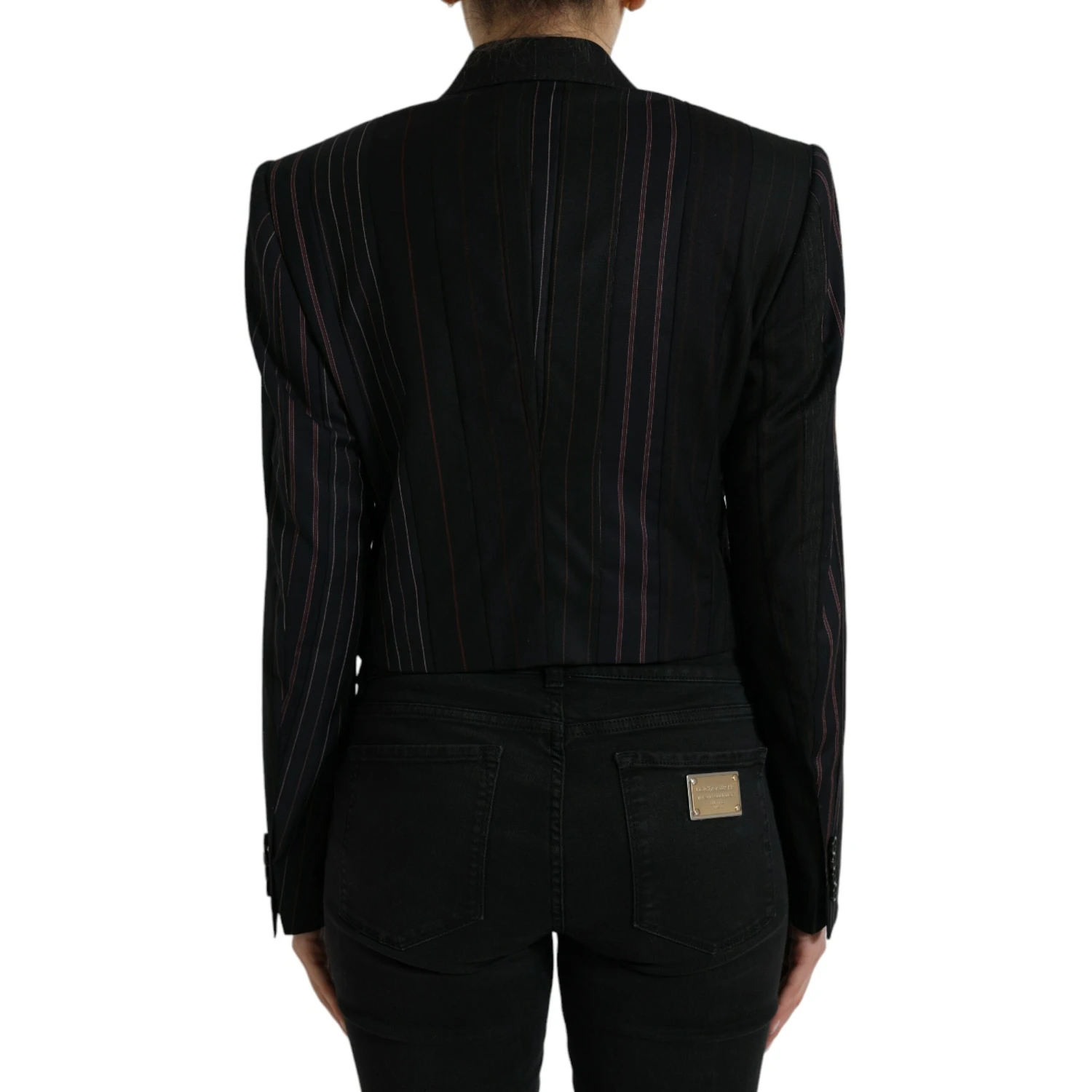 Black Striped SICILIA Double Breasted Jacket