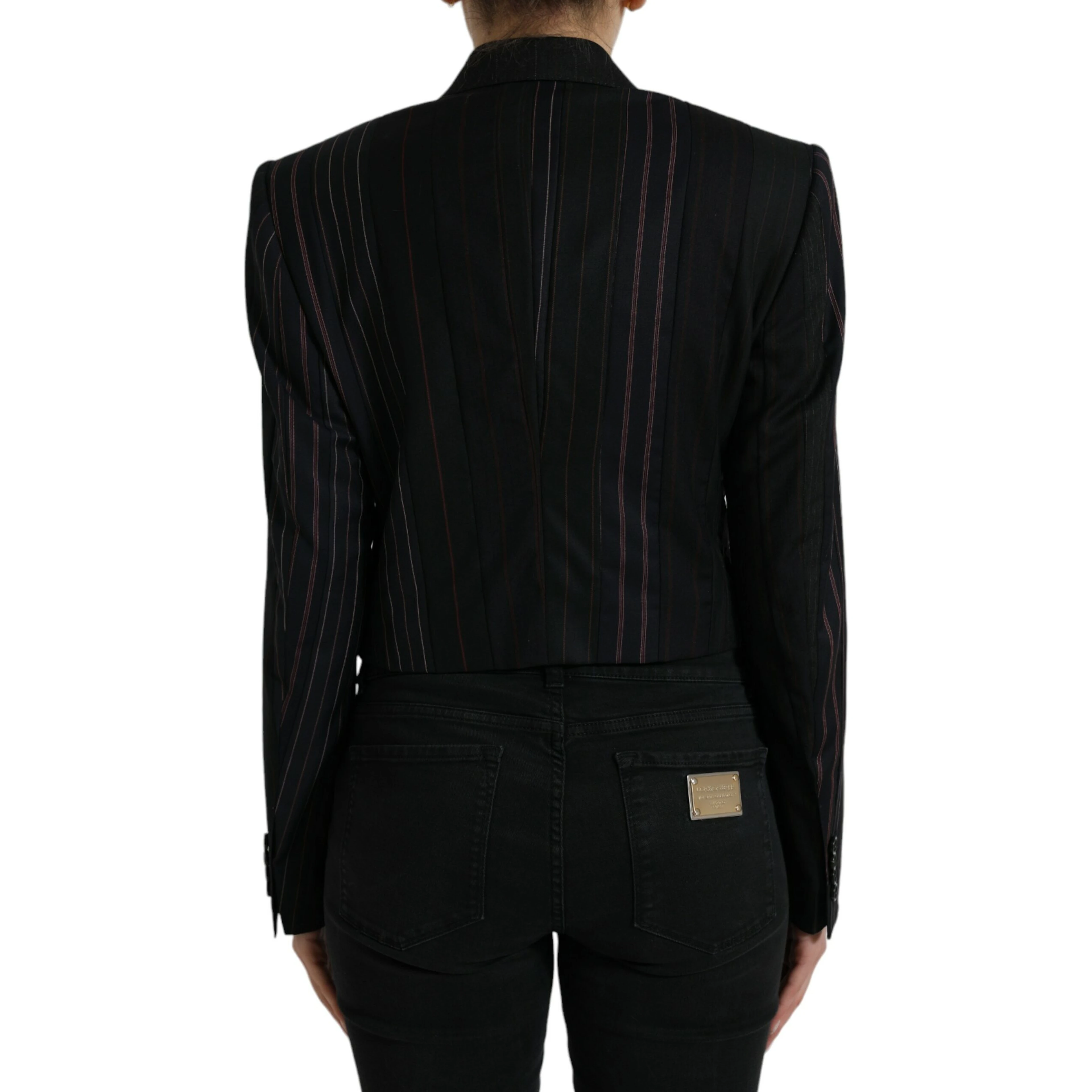 Black Striped SICILIA Double Breasted Jacket