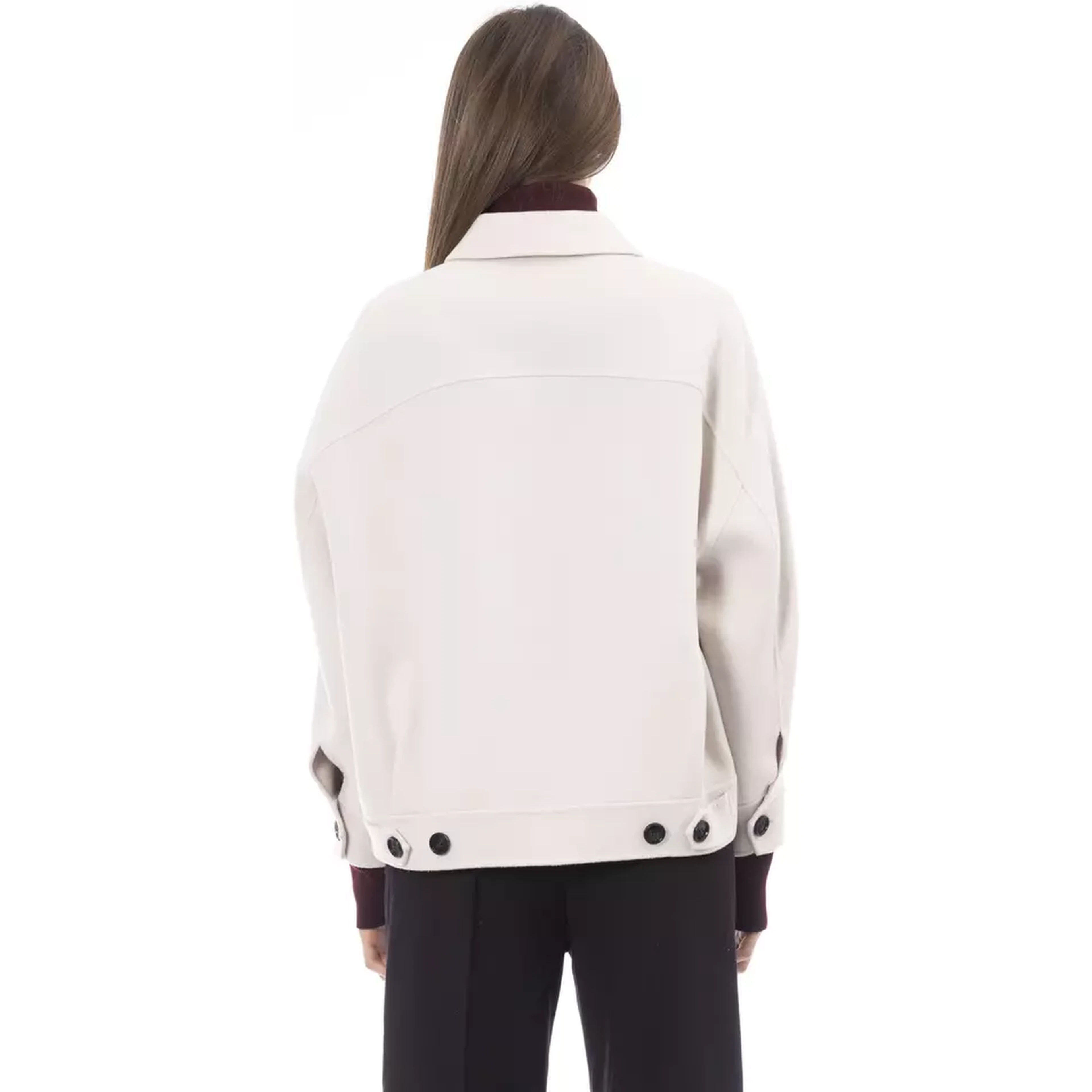 Elegant White Wool Blazer Jacket