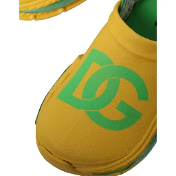 Yellow Green Rubber Clogs Men Slippers Men Shoes