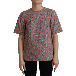 Pink Sail Boat Print Cotton T-shirt