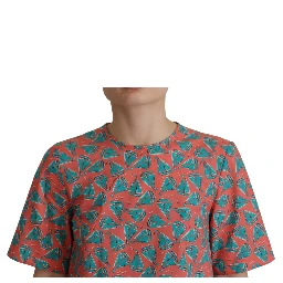 Pink Sail Boat Print Cotton T-shirt