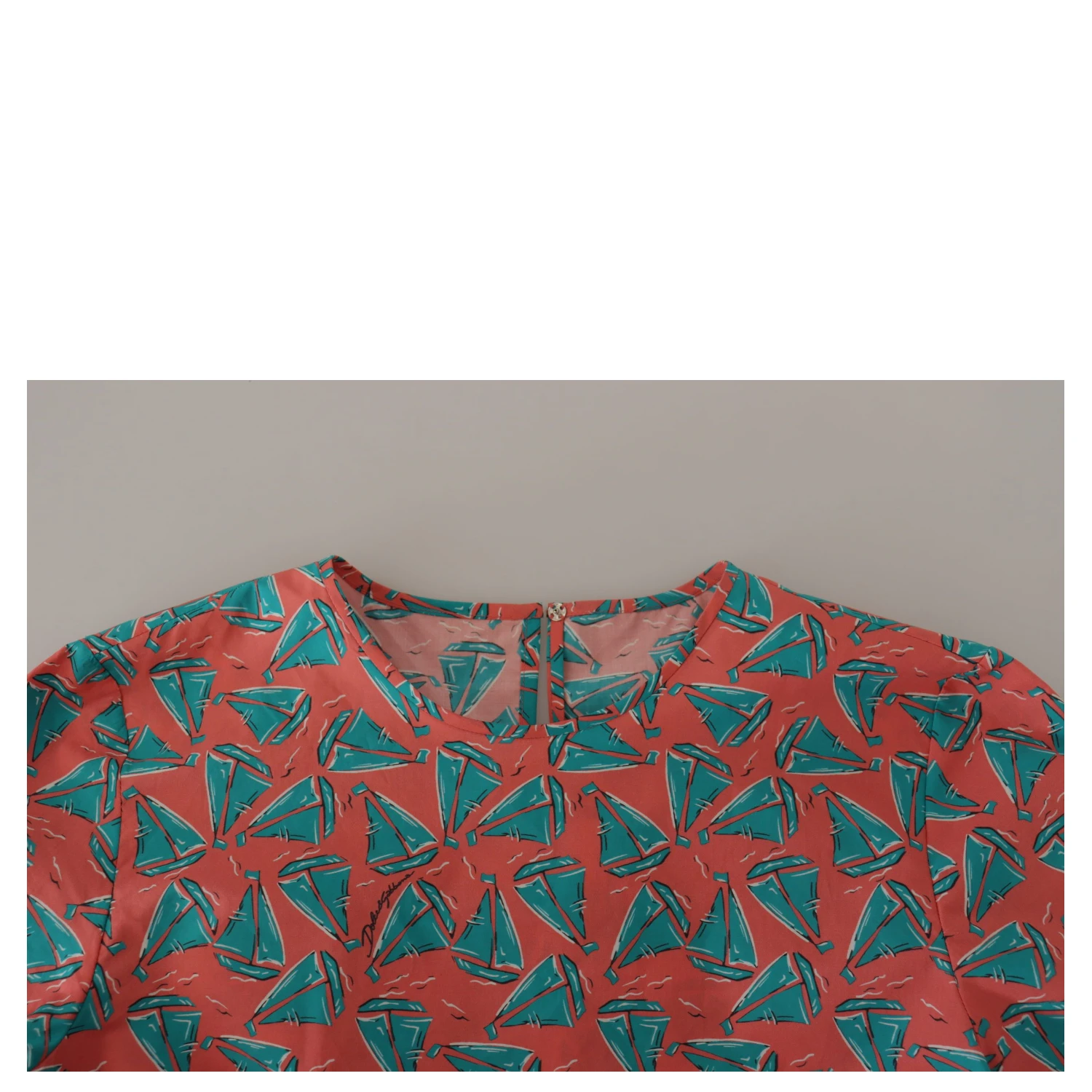 Pink Sail Boat Print Cotton T-shirt
