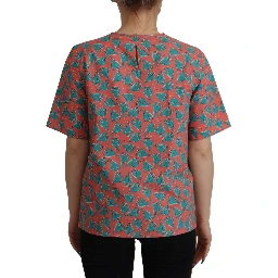 Pink Sail Boat Print Cotton T-shirt