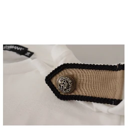White Black Roses Crewneck Cotton  T-shirt