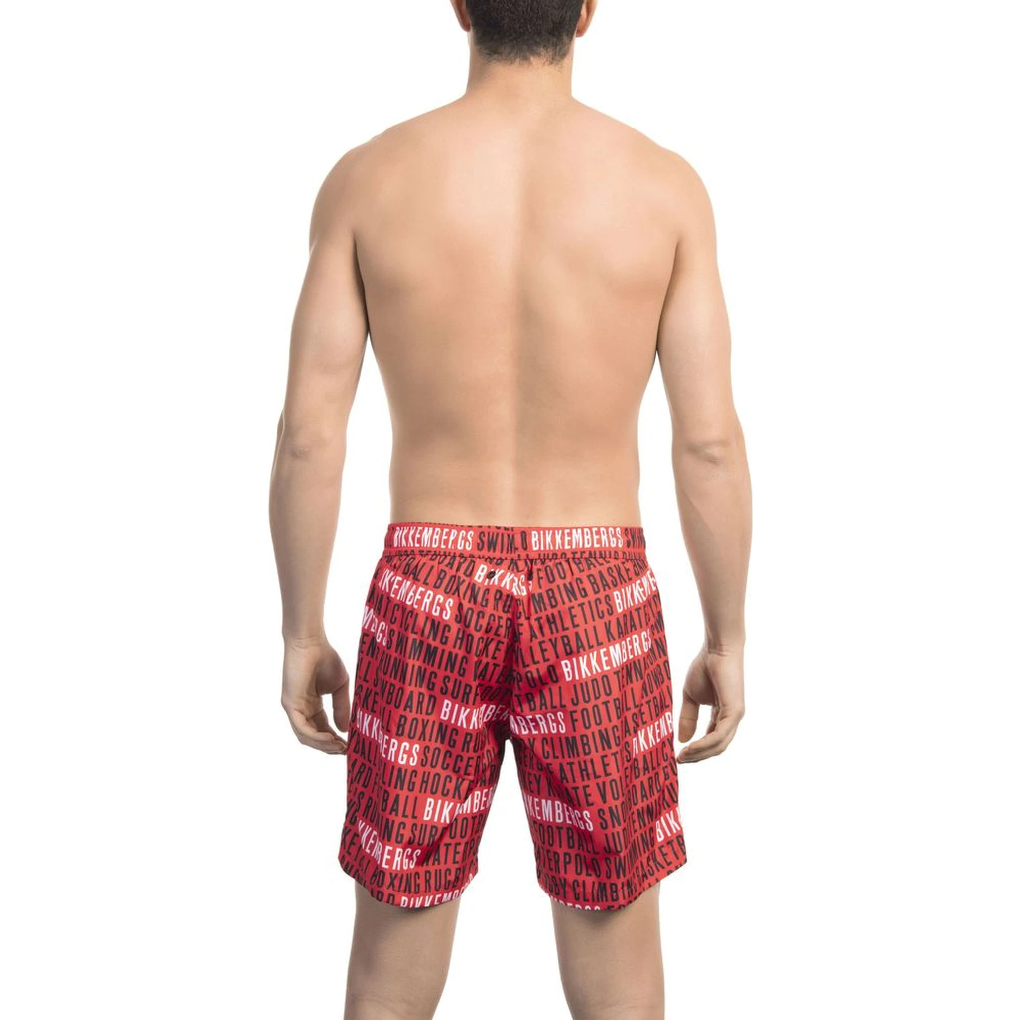 Red Polyester Swimwear