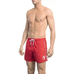 Red Polyester Swimwear