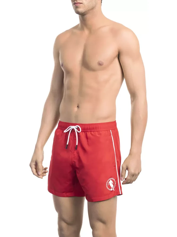 Red Polyester Swimwear