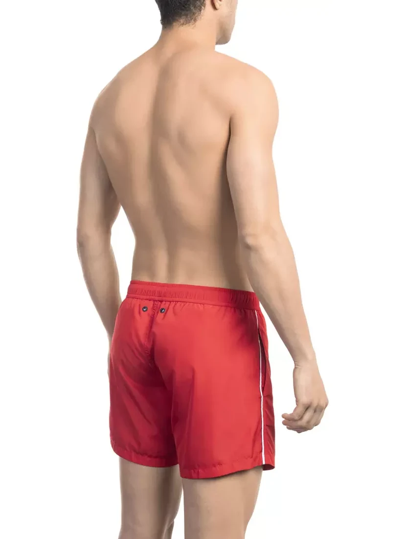 Red Polyester Swimwear