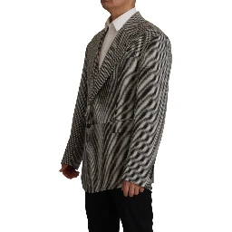 Gray Checkered Single Breasted Jacket Blazer