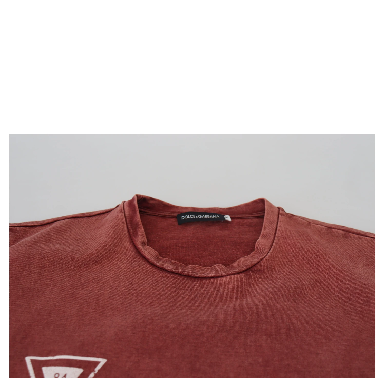Maroon Print Round Neck Short Sleeves T-shirt