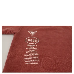 Maroon Print Round Neck Short Sleeves T-shirt