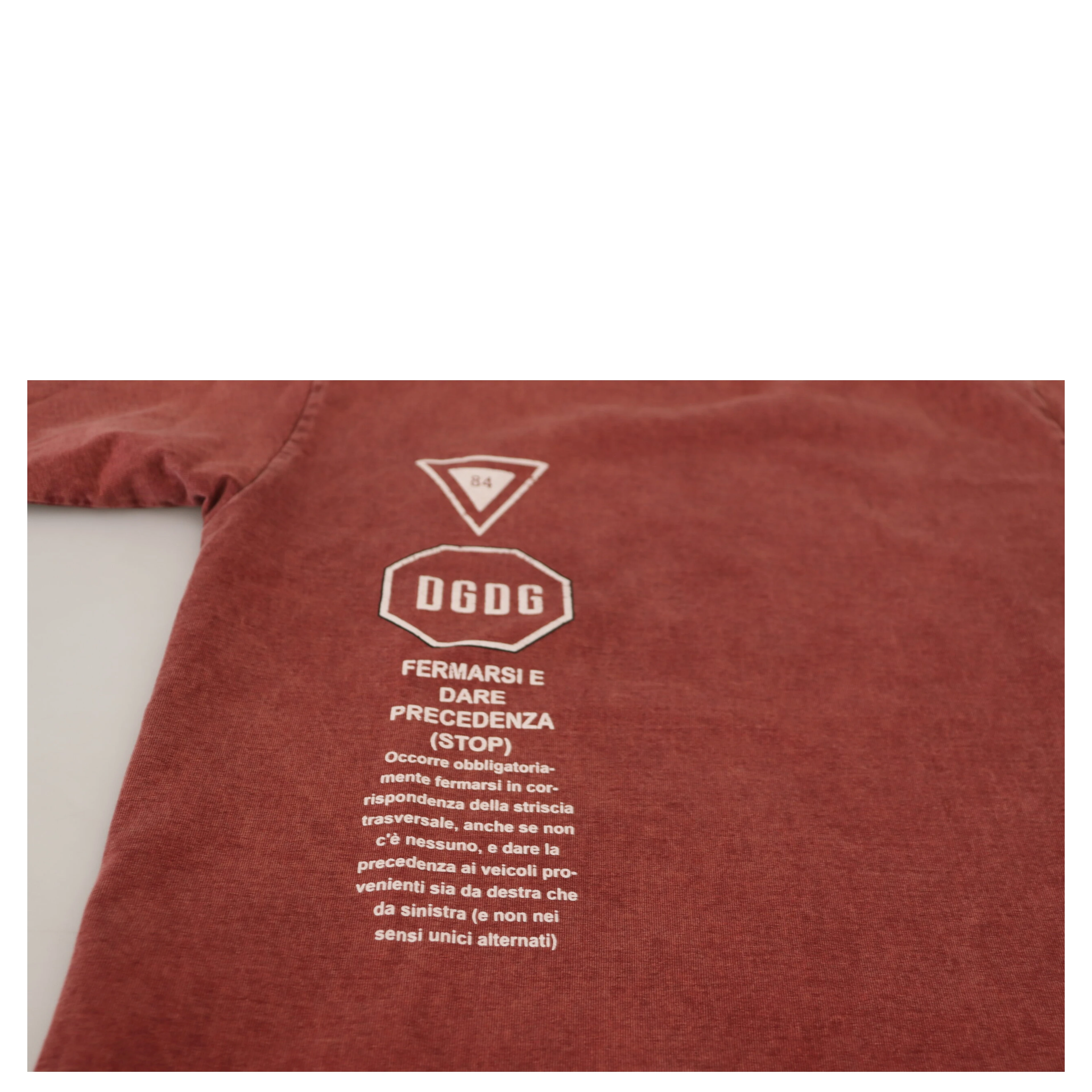 Maroon Print Round Neck Short Sleeves T-shirt