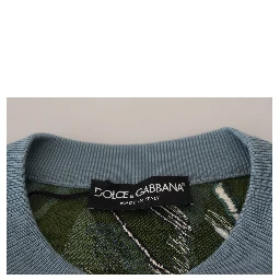 Multicolor Jungle Wool Pullover Logo Sweater