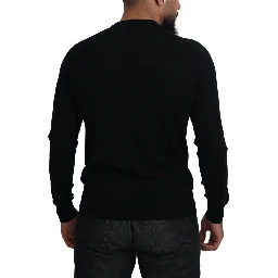 Black Cashmere Button Down Cardigan Sweater