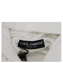 White Cotton Hooded Sweatshirt Logo Sweater