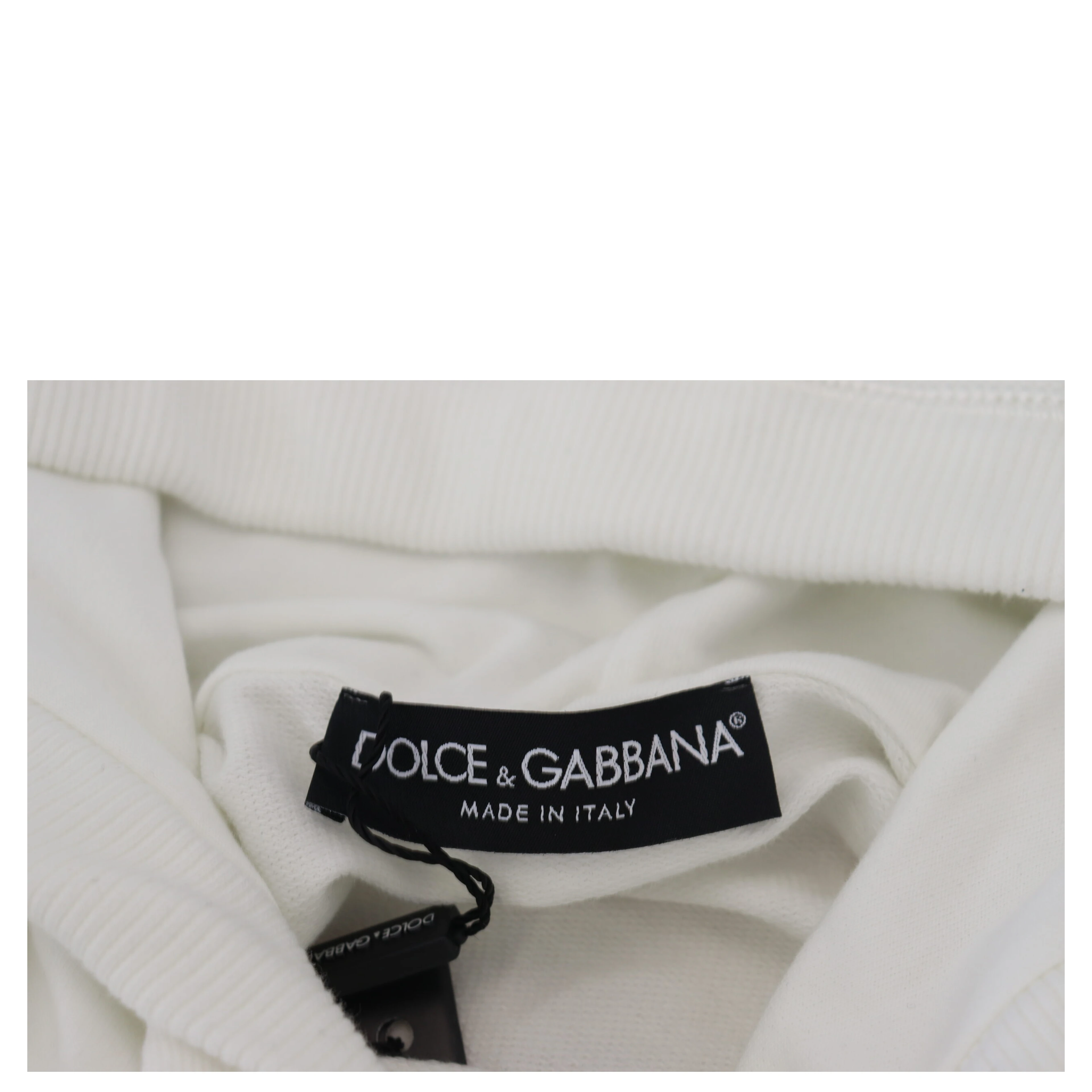 White Cotton Hooded Sweatshirt Logo Sweater