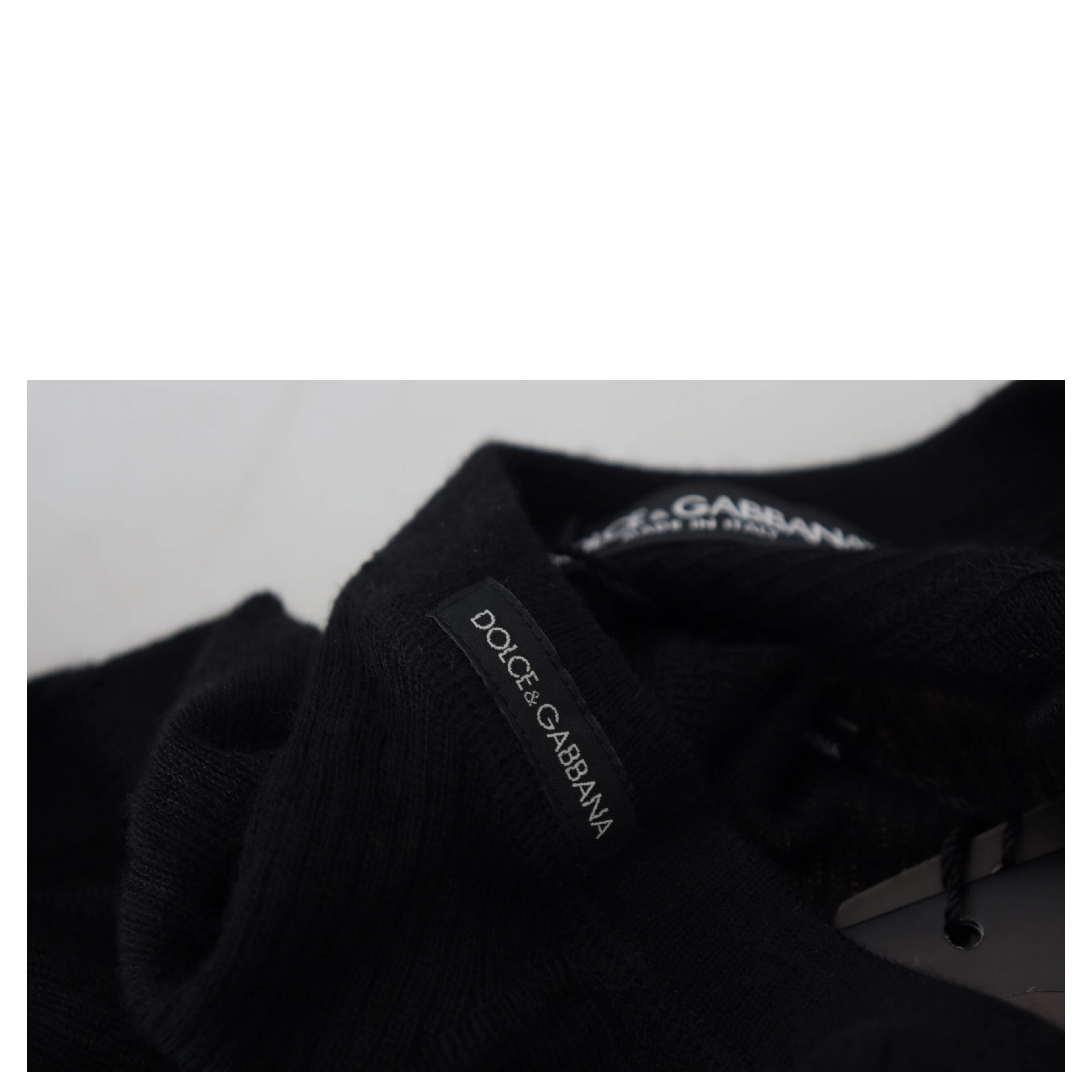 Black Cashmere Button Pullover Sweater
