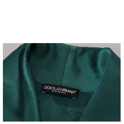 Green Silk Waist Belt Robe Sleepwear