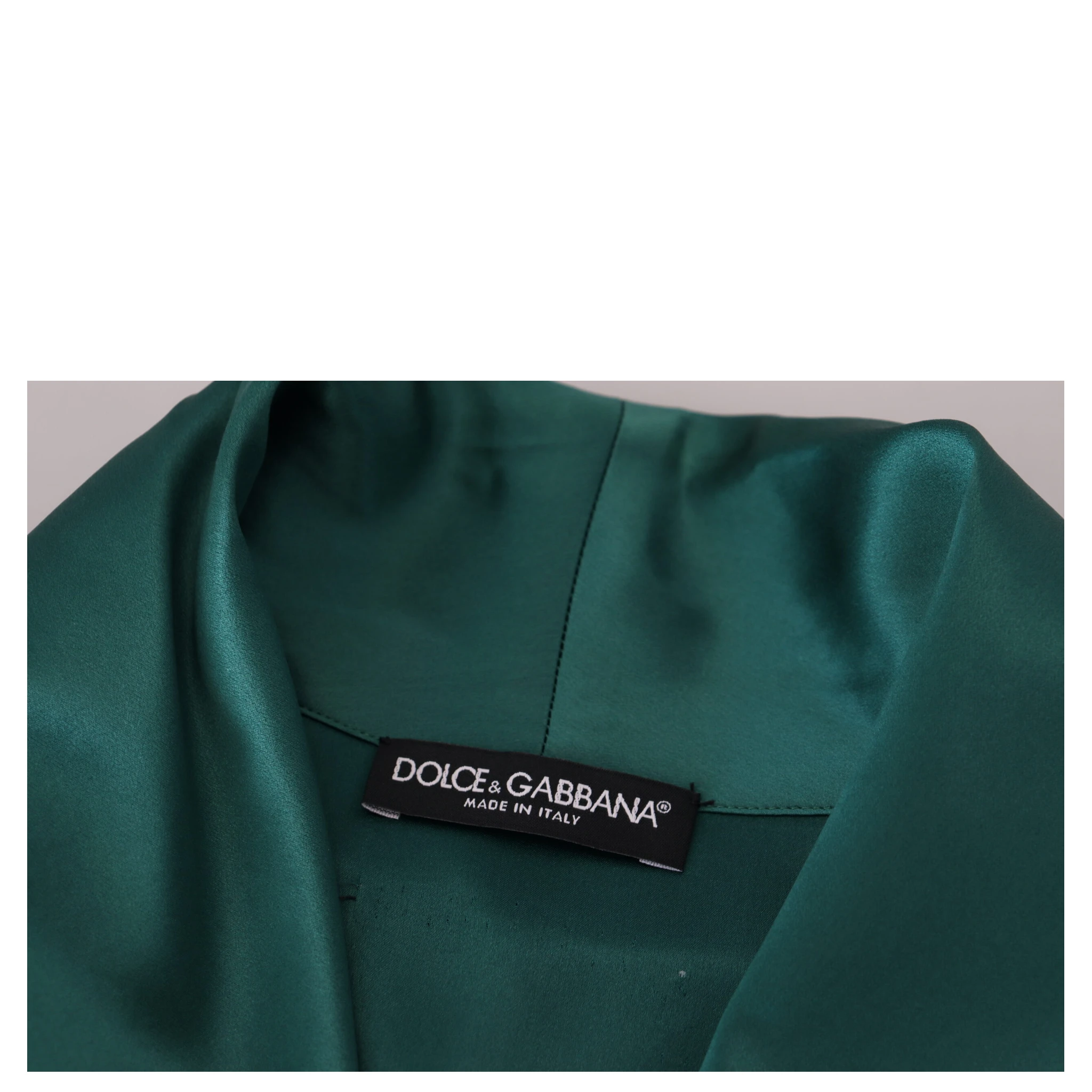 Green Silk Waist Belt Robe Sleepwear