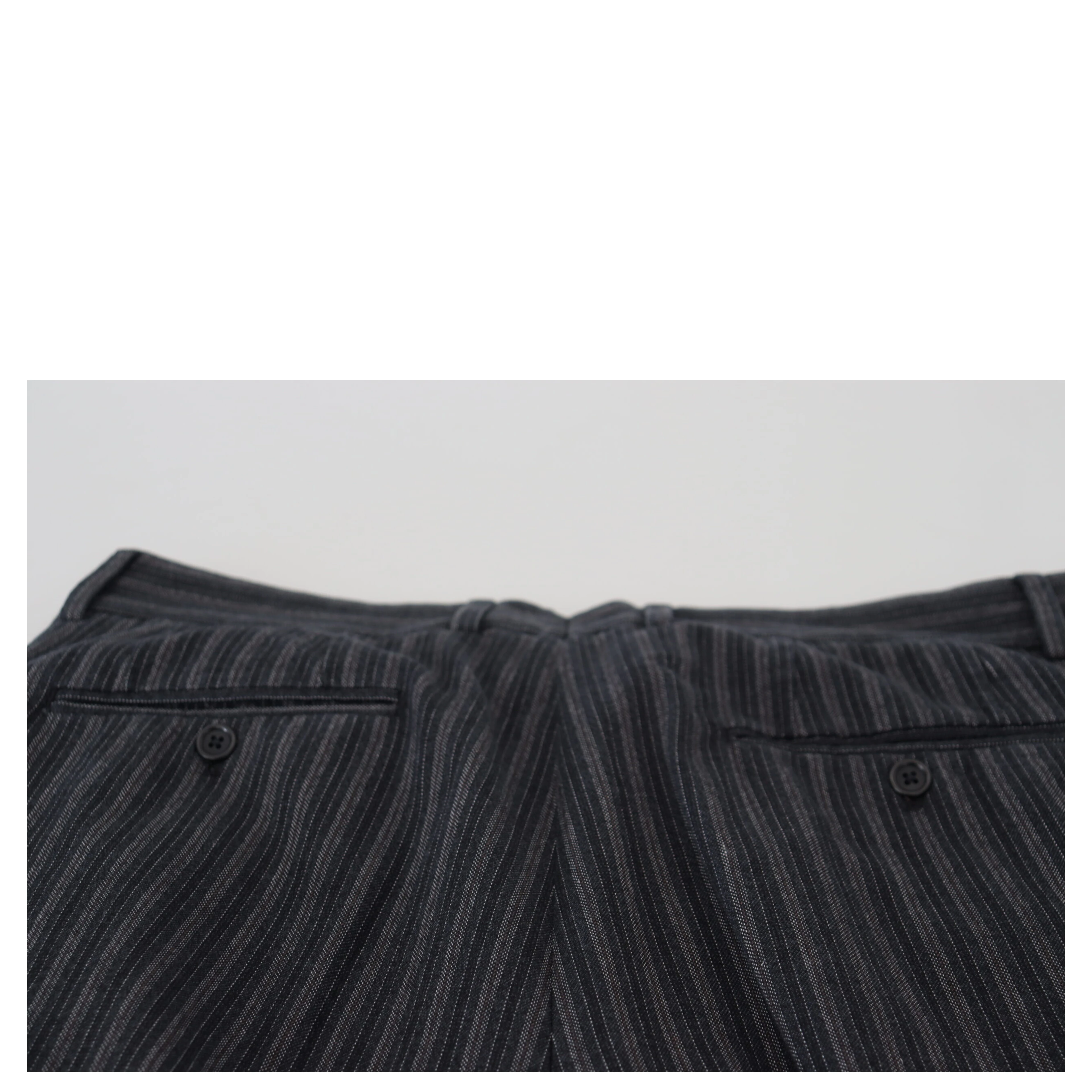 Dark Gray Stripes Chino Dress Pants