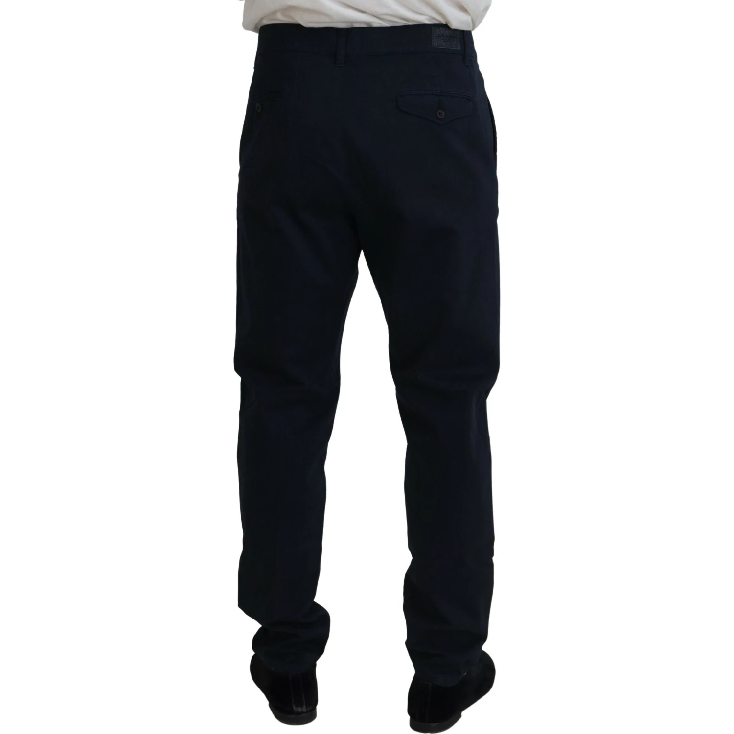 Blue Cotton Dress Formal Men Pants