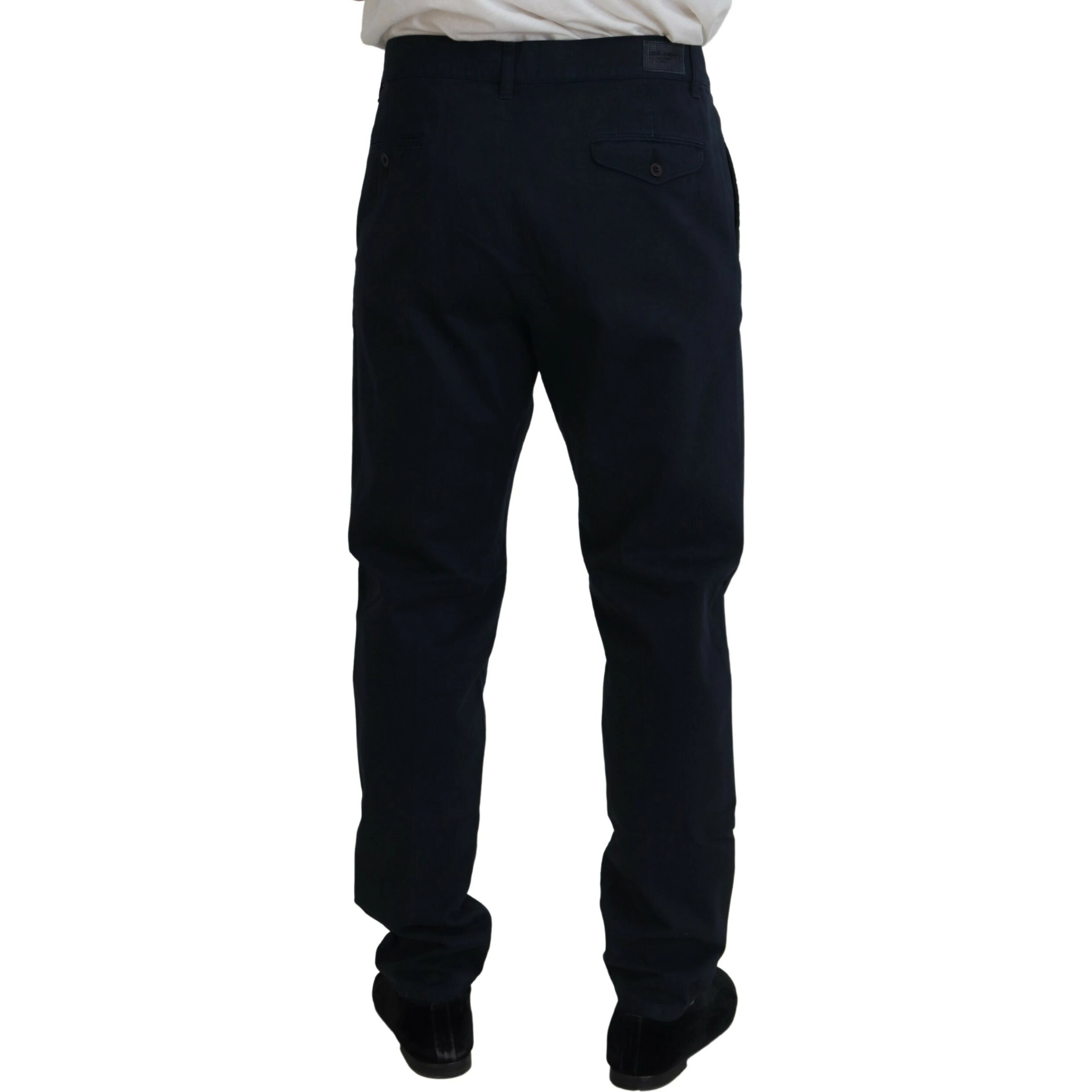 Blue Cotton Dress Formal Men Pants