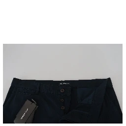 Blue Cotton Dress Formal Men Pants
