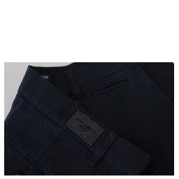 Blue Cotton Dress Formal Men Pants