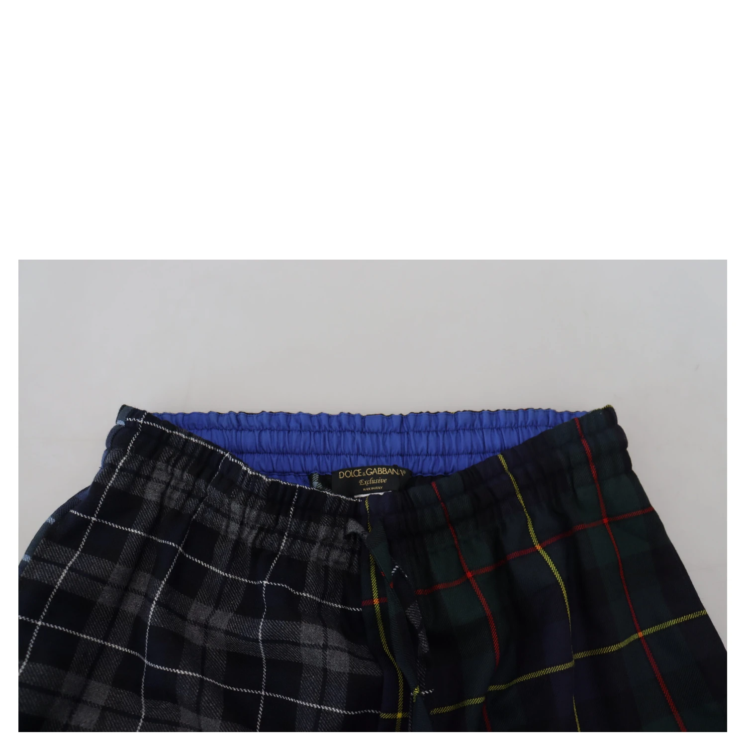 Multicolor Checkered Wool Men Jogger Pants