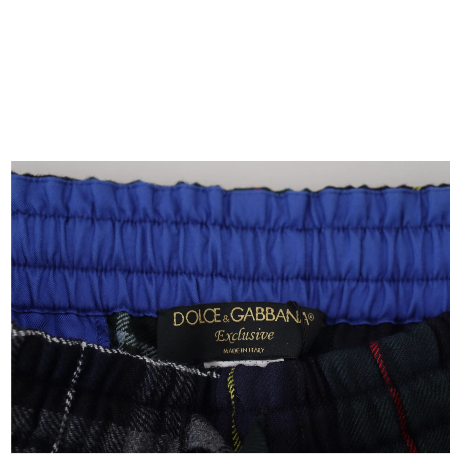 Multicolor Checkered Wool Men Jogger Pants