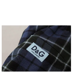 Multicolor Checkered Wool Men Jogger Pants