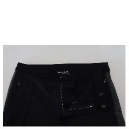 Black Wool Horseshoe Jogger Pants