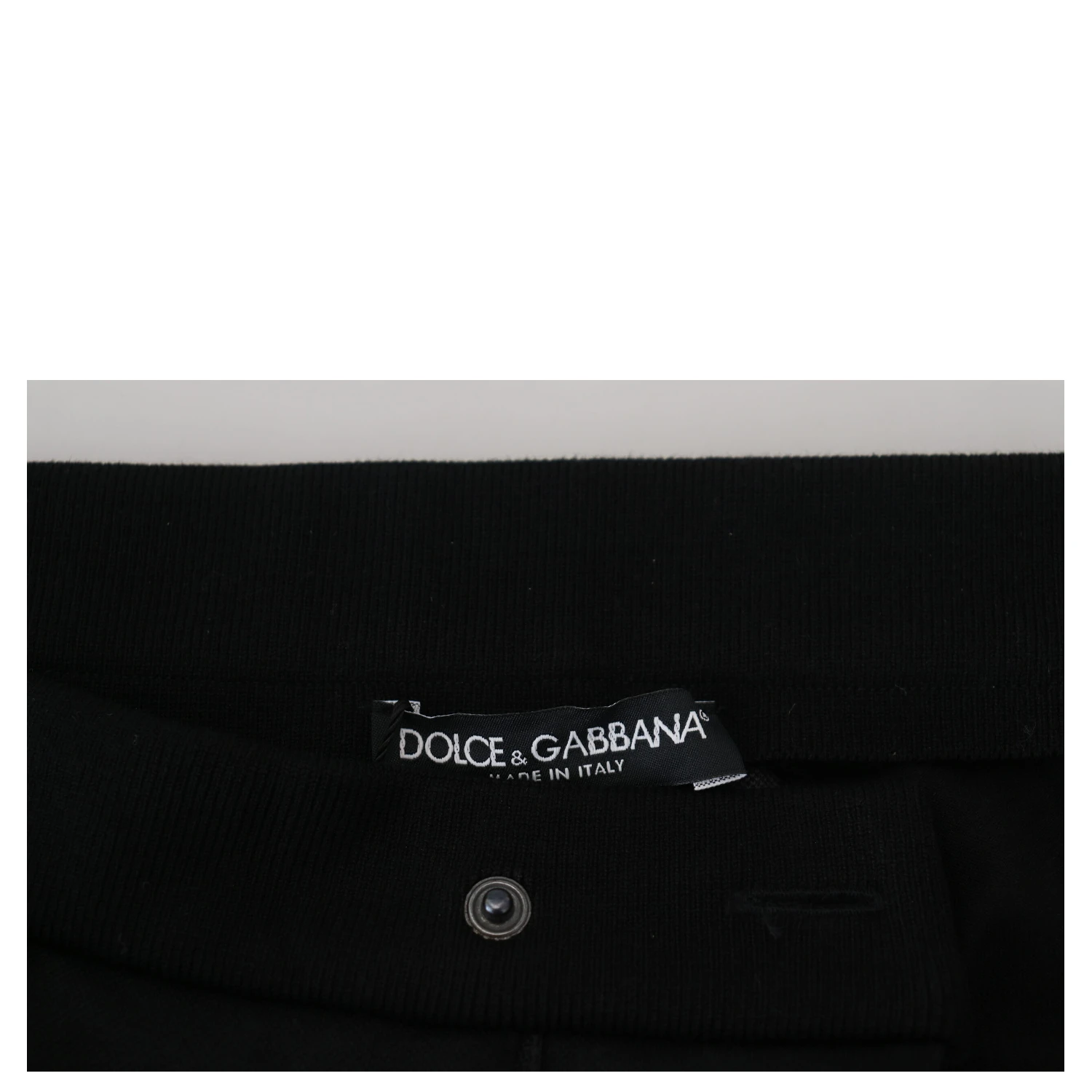 Black Wool Horseshoe Jogger Pants