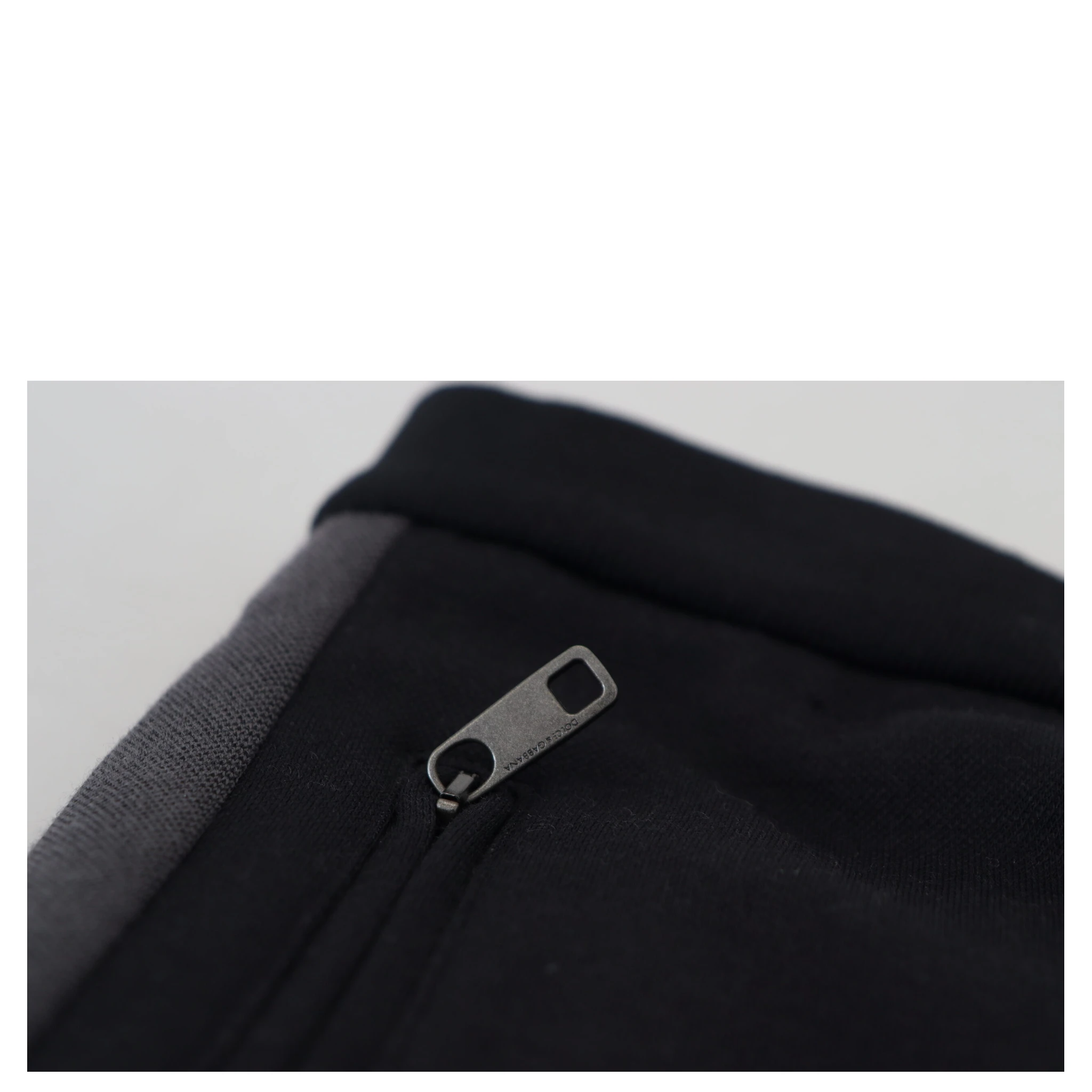 Black Wool Horseshoe Jogger Pants