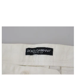 White Cotton Skinny Chino Pants