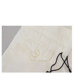 White Cotton Skinny Chino Pants