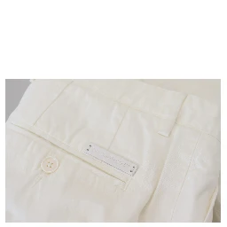 White Cotton Skinny Chino Pants